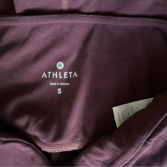 Athleta High Rise Peekaboo Tight 7/8 Length Leggings Maroon Powervita - Picture 6 of 6